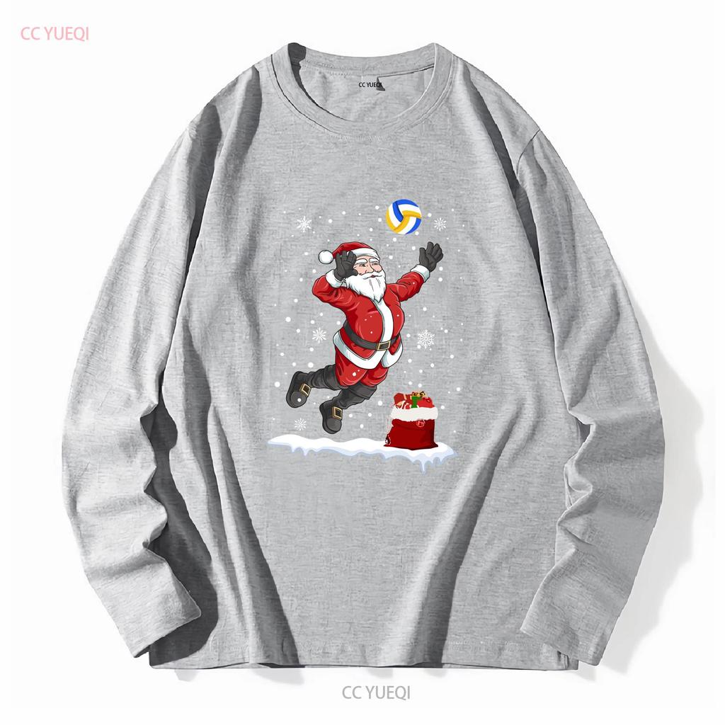 Christmas Santa Claus Volleyball Boys Girls Kids T Shirtns Xmas Shirt vintage Washed Casual Stylish Slightly designer clothes