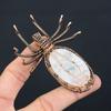 Rainbow Moonstone Handmade Copper Wire Wrap Spider Pendant 2.56" K0v81