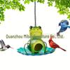 Eisenkunst Frosch Vogelhäuschen: Gartenlandschaftsornament & Heimdekoration