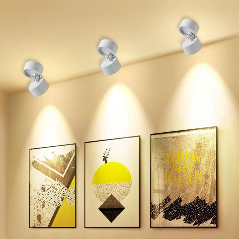 Adjustable LED Ceiling Spotlight: Smart Dimmable Spiral Downlight for Living Room