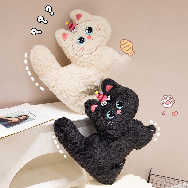 Cute Cookies Cat Doll Pillow Plush Toy Healing Soft Cat Doll Girl Sleeping Birthday Gift