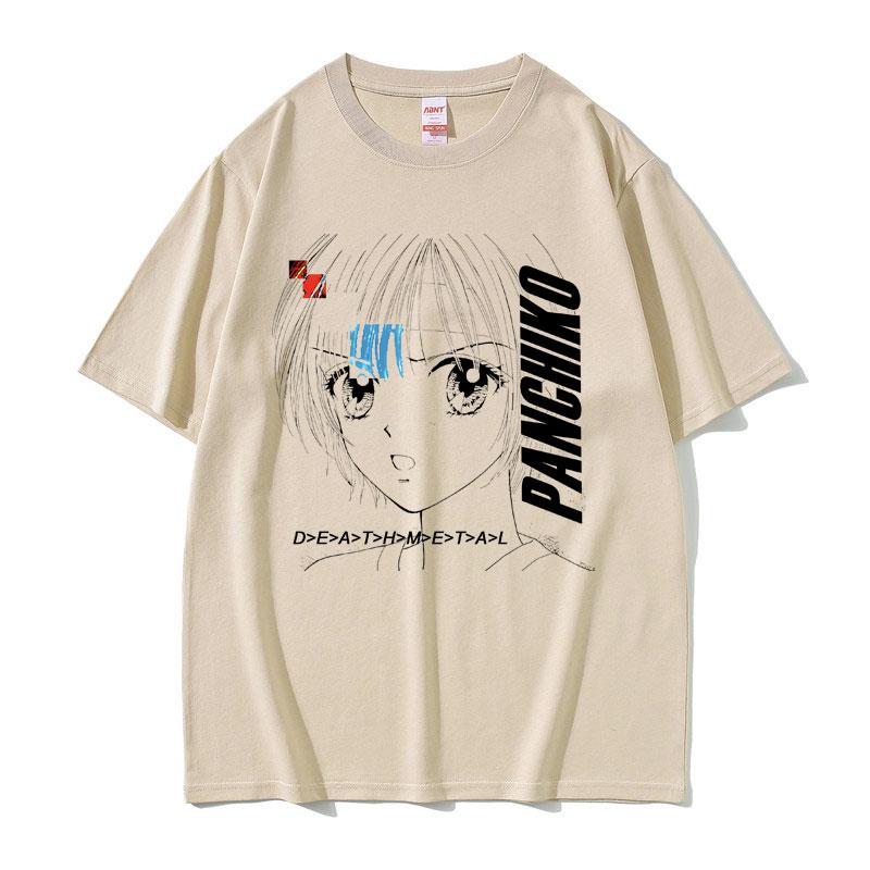 2026 Summer Cotton Tee Anime Sketch Graphic Unisex WOMEN Plus Size Loose Casual Hip Hop Streetwear Breathable Top
