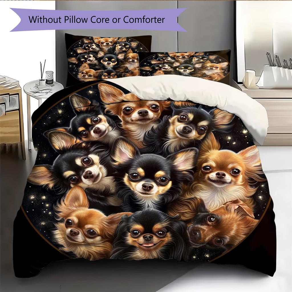 Cartoon Pattern Bedding Quilt Set Quilt Cover Pillowcase Home Decoration Birthday Gift (1 * Duvet Cover + 2 * Pillowcase, Without Core)