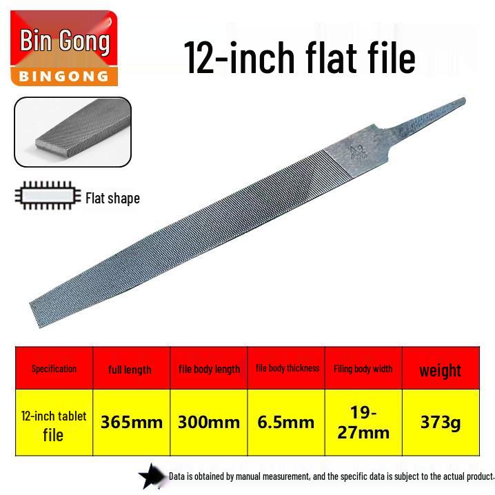 Hugong Multi-Specification Steel Files Set: Flat, Half-Round, Triangle, Rasp, Square, and Round Metal Grinding Tools.