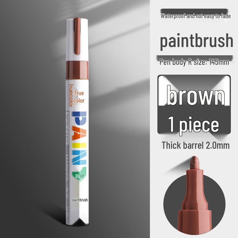 Durable True Color Paint Marker: Waterproof, Oil-Proof, Fade-Resistant, Industrial-Grade Silver, Black & White Touch-Up for Tires