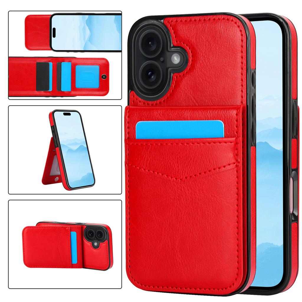 Portefeuille en Cuir avec Porte-Cartes Support Coque de Téléphone pour IPhone 17 Air 16 Pro Max 15 14 Plus 13 12 11 X XS XR 8 7 Housse de Protection
