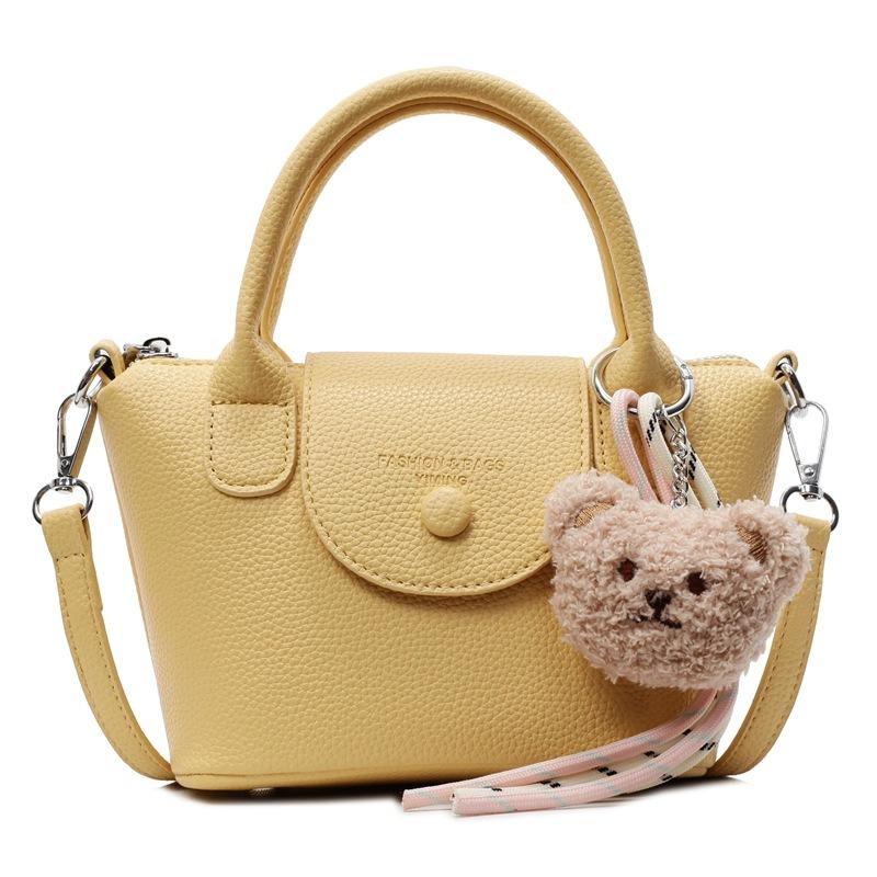 Spring and summer new products, high-end fashion lychee pattern texture handbag bag, femininity versatile commuter messenger bag