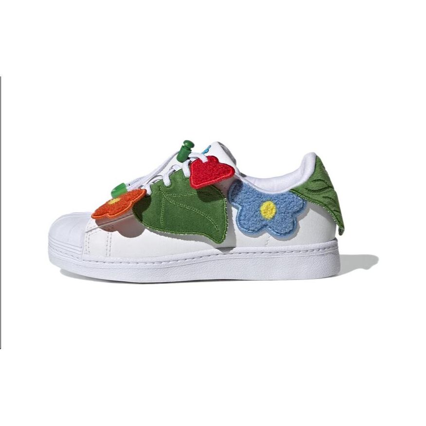 Adidas Originals Melting Sadness X  Superstar 360 Classic Casual Low Top Kids Skate Shoes Kids Sneaker White Green Blue HR1633