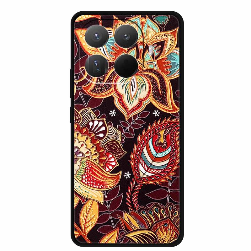 3D TPU Case For Xiaomi 15T 15 T 5G Relief Flowers Coque Embossed Blossoms Funda Silicone Soft Back Phone Cover For Xiaomi15T