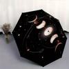 Moon Phases, Celestial Art Automatic Folding Umbrella  Simple Eight rib Design, Bright Color Pattern, Durable Iron Frame, Ideal for Travel a