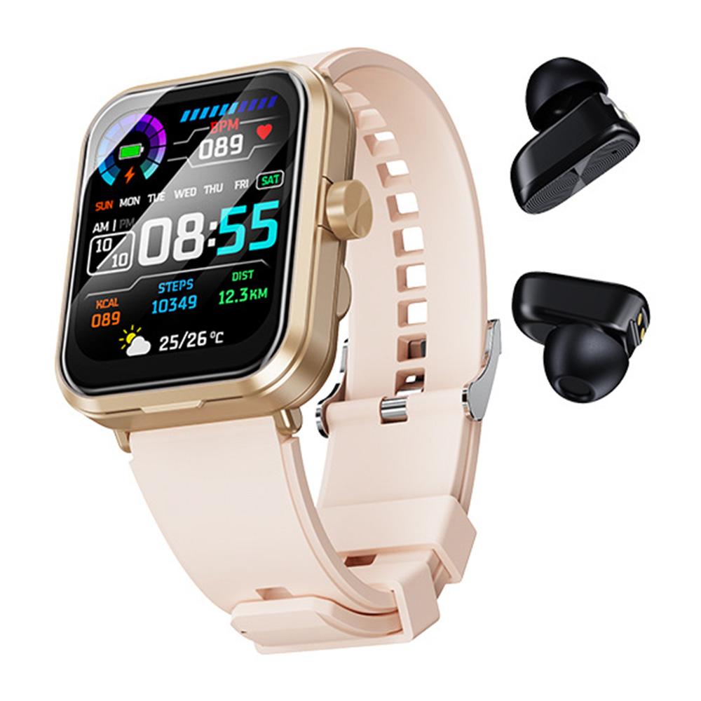 S6 2-in-1 Bluetooth-kompatibler TWS-Ohrhörer Gesundheitsüberwachung Bluetooth-kompatibles Telefonieren 1,85-Zoll Smartwatch