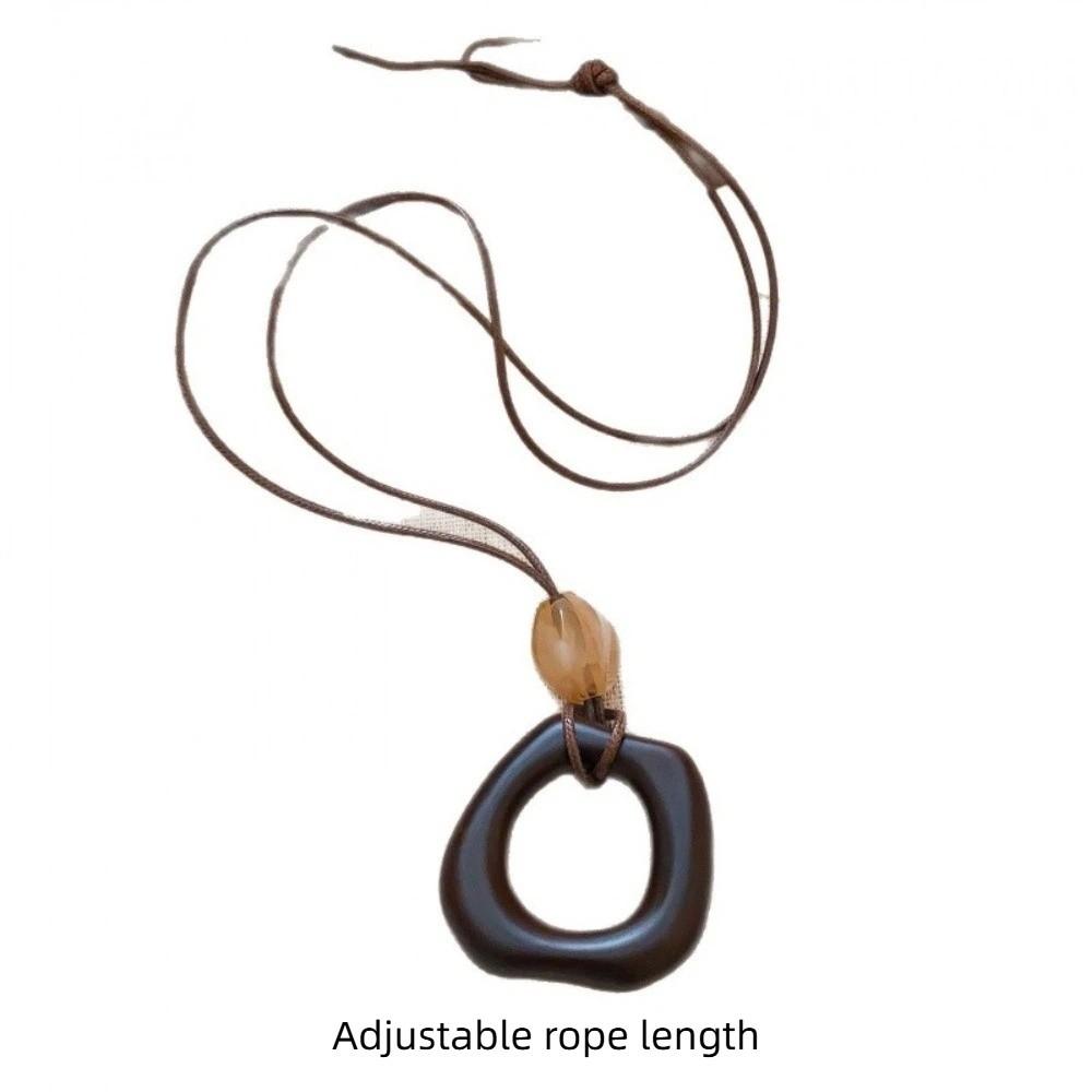 Resin Pendant Necklace Vintage Clothing Pendant Gifts Long Necklace  Women
