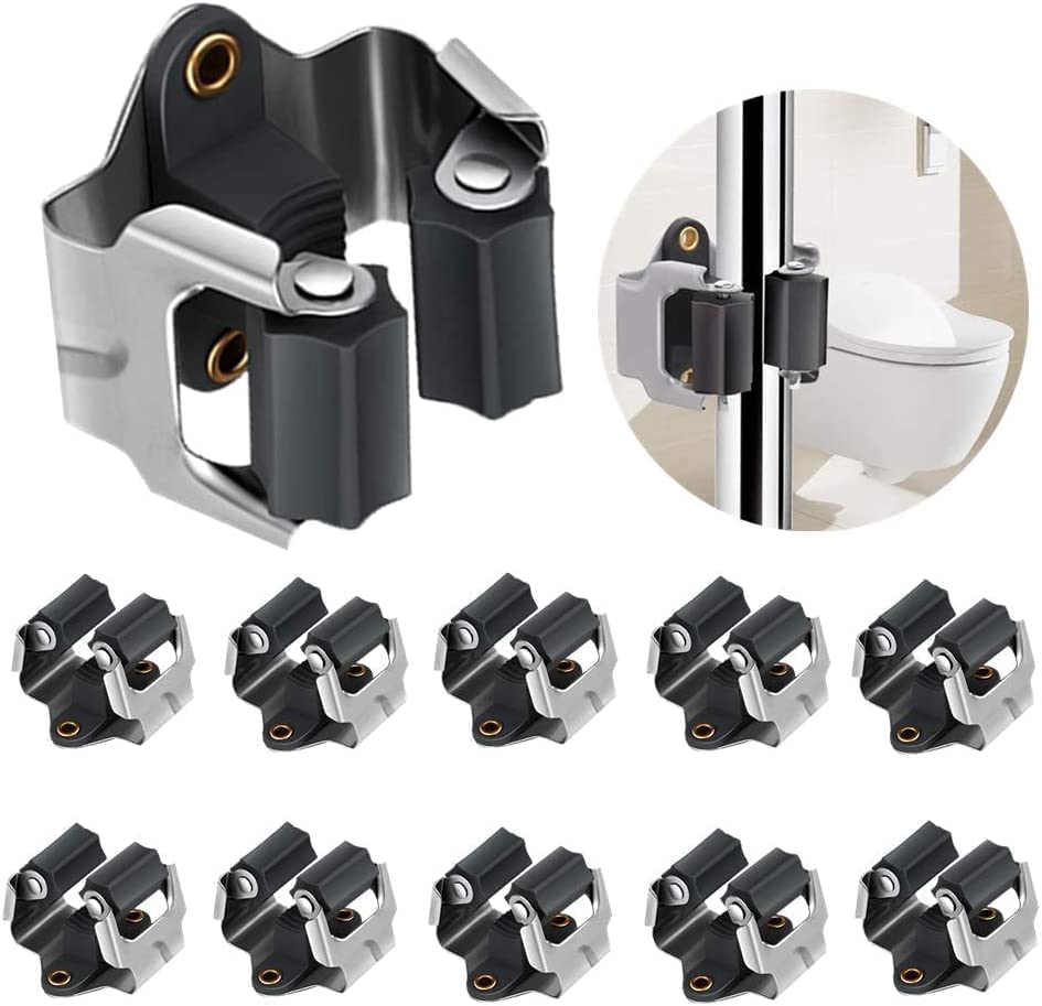 Mop Broom Storage Mop Roller Toilet Cleaning Tool Umbrella 5KG Load Capacity Holder, Holder, Wall-Mounted Holder, 10-Pack, Wall-Mounted Hanger, Hook,