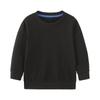 Winter Boy And Girls Round Neck Pullovers For Kids Long Sleeved T-shirt Solid Color Baby Tops