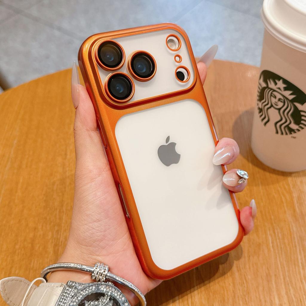 Matte Electroplating Is Suitable for IPhone 17 Phone Case with Lens Film Apple 17 ProMa Anti Drop PC Protective Case