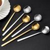 Stainless Steel Coffee Spoon Round for Head Spoon Korean Style Vintage Teaspoons
