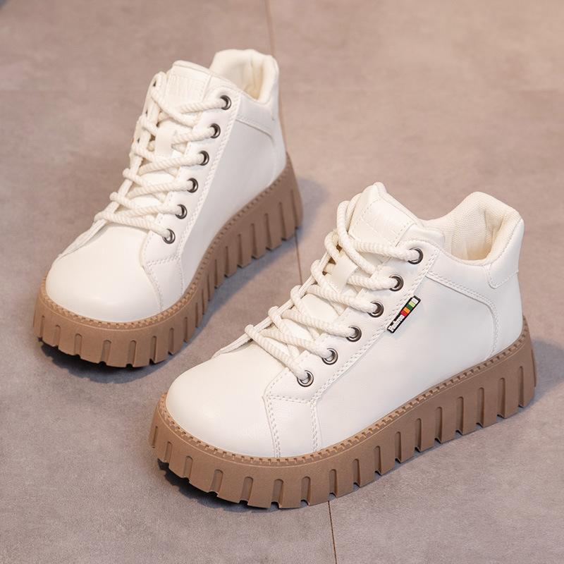Women's New Versatile Elevator Mesh Boots Fashion Thick Sole Platform Elevated Height Increasing Short Boots Daily Wear
