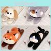 Cartoon Fox Simulation Koala Dog Cat Plush Patter Ring Cute Children Gift Doll