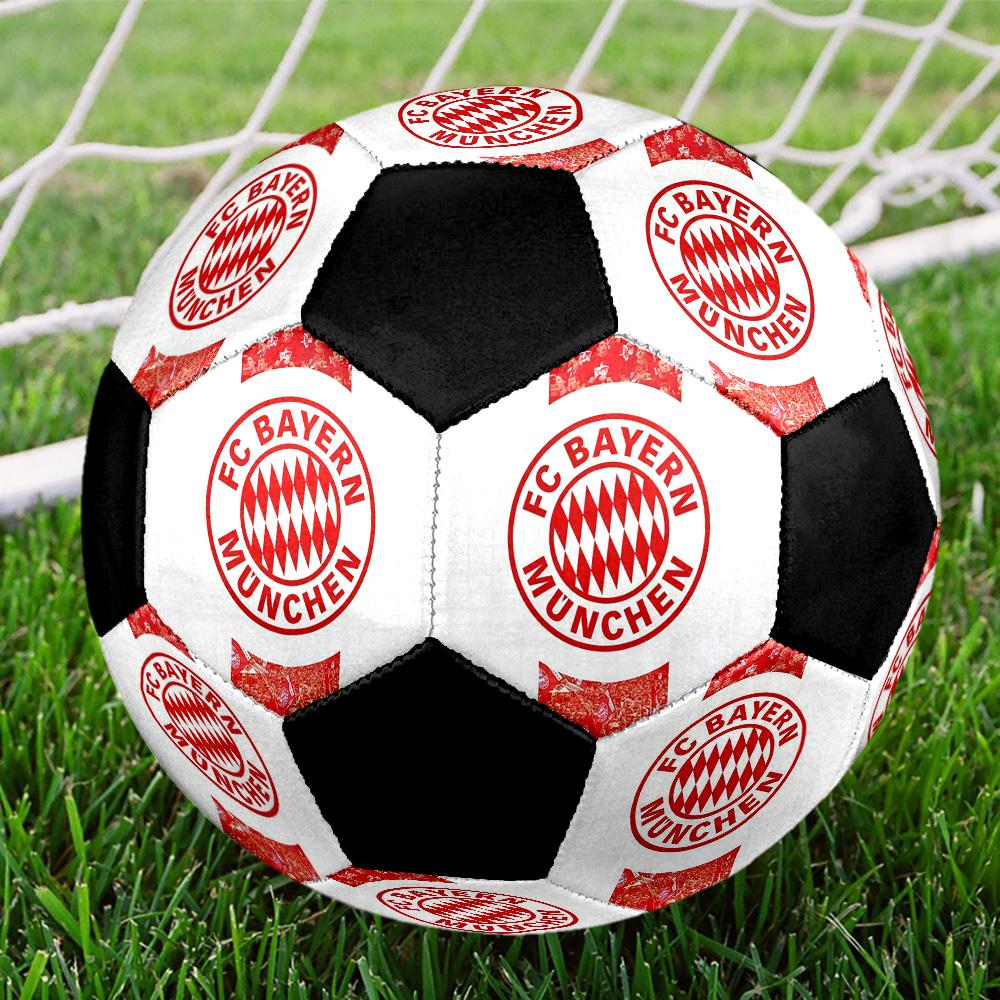 Bayern München3 Soccer Ball Colorful All Ages Machine Stitched PVC Competition Ready Durable High-Bounce.SIZE5