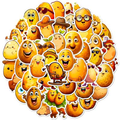 50 Funny Potato Big Head Independent Personality Diy Decoration Funny Sticker Waterproof Sticker
