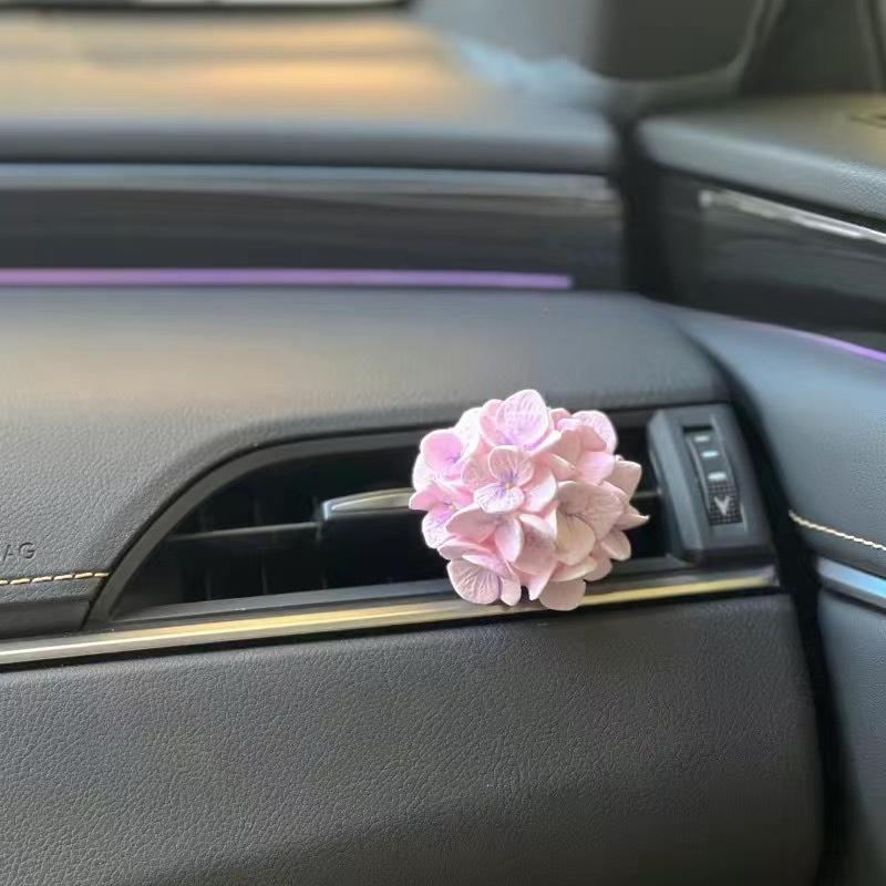 Car Perfume Clip Flower Air Outlet Car Air Freshener Peach Blossom Aroma Diffuser Car Decoration Accessories Fresh Air