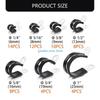 B0KB Practical 60Pcs Set of Rubber Coated Stainlesses Steel Clamps for Tube and Wire Installation with Tapping Screws