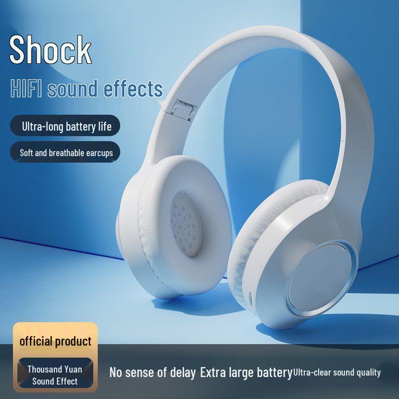 Bluetooth Over-Ear Wireless Headphones for Gaming and Music with Heavy Bass