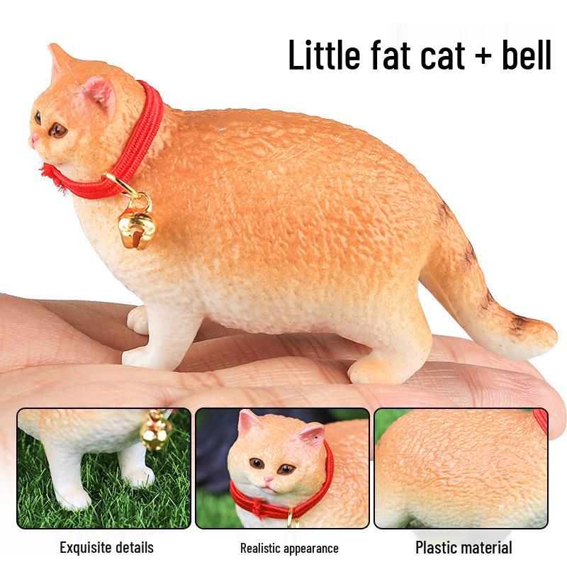 Children's Realistic Plush Cat Models: Bell, Fat, Orange, Farm, Hairless & Blue Cat - Cat Story Series