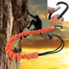 Climbing Working Safety Bungee Tether With Carabiner Hook Tool Lanyard  Outdoor Mountain