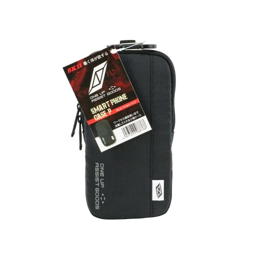 SK11 ONE UP ASSIST GOODS Smartphone Case P with Double Zippered Pockets for Small Items and Smartphone Storage, 95 X 180 X 20mm, SO-2