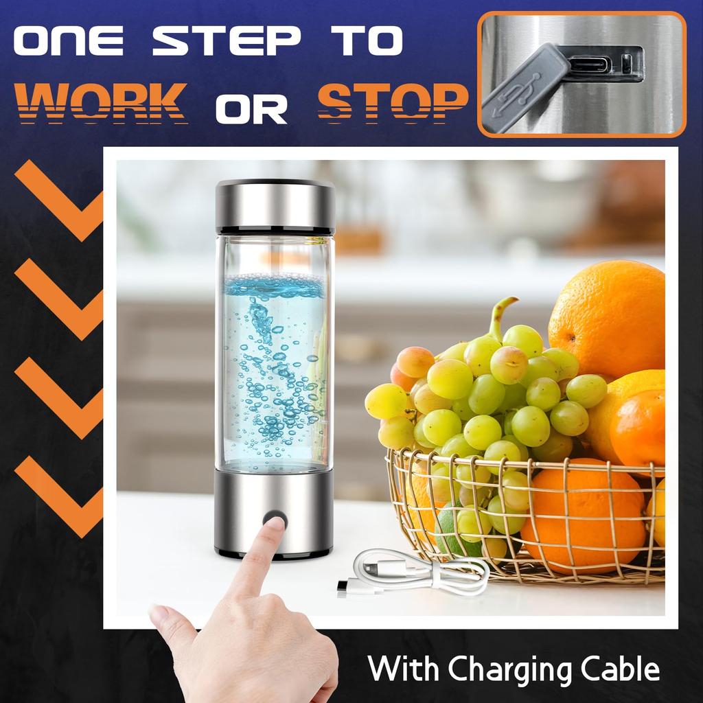 Přenosná dobíjecí vodíková láhev na vodu s technologií SPE/PEM pro domácnost, cestování a fitness