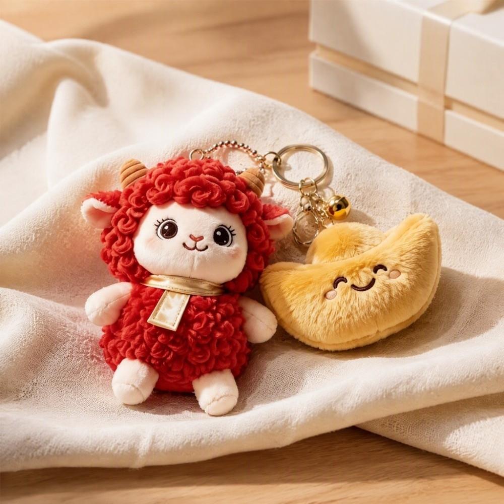 Lucky Plush Keychain Cute Zodiac Sheep Pendant Gift Lamb Mascot Chinese New Year
