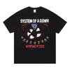 System of A Down Band Short Sleeve T-shirt World Rock Europe American Metal SOAD Fashion Casual Men's and Women's T-shirts