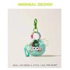 Car Keychain Women's High-end Sense Cute Plush Bag Pendant Backpack Schoolbag Pendant Small Gift Small Coal Ball Tide