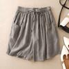 Summer high-waist sports shorts loose casual elastic waist pants