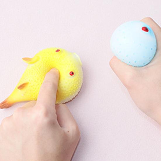 Pufferfish Squeeze Ball Cute Pufferfish Stress Relief Toy Soft Rubber Slow Rising Fidget Toy for Kids Adults Anxiety Relief