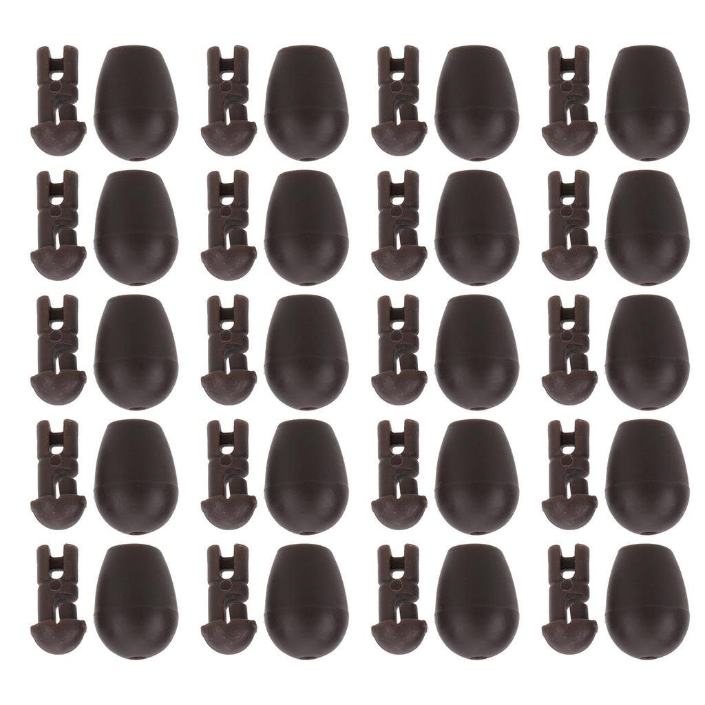 ABS Beads Carp Match Stopper Fishing Connector Beads for Hook Links Fishing AccessoryBrown Large
