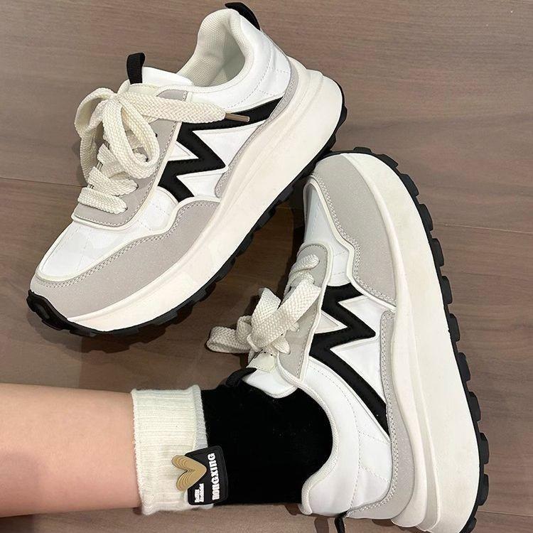 2025 platform sports shoes women's shoes running shock absorption lightweight ins trendy versatile student casual Forrest Gump dad shoes