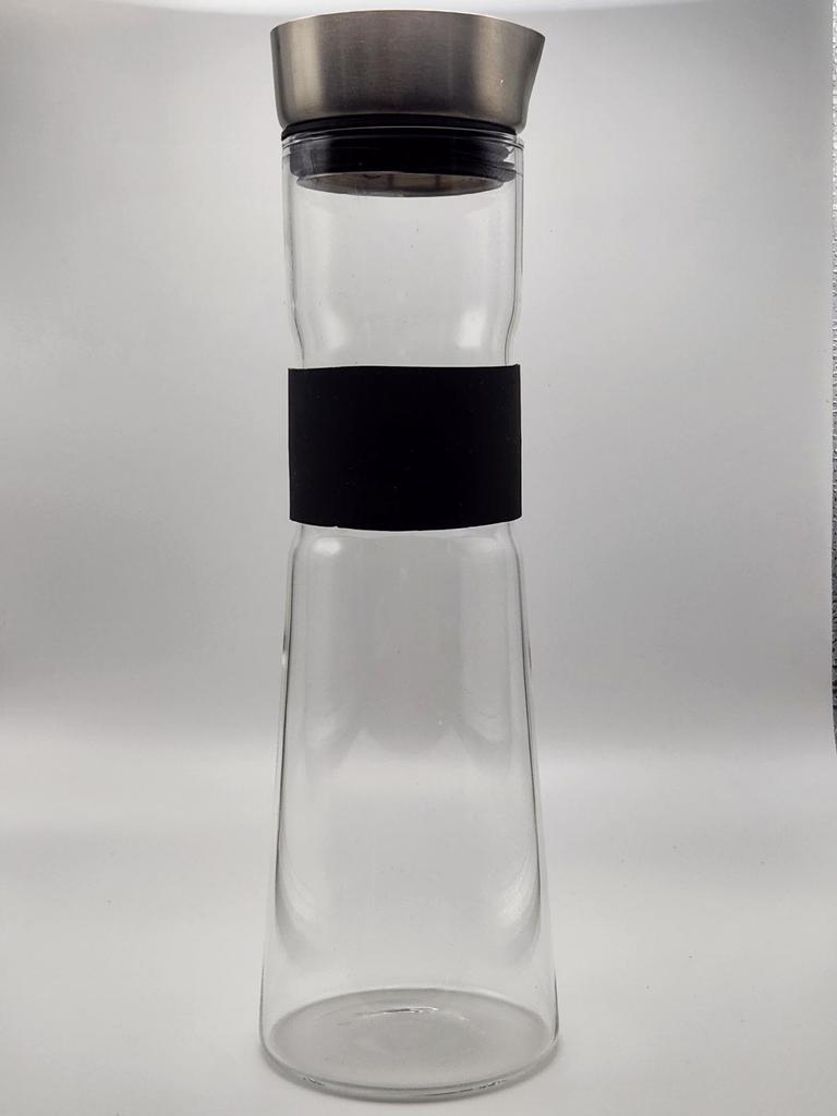 Large Capacity Glass Water Jug with Stainless Steel Lid