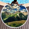 Round Beach Towel,Beautiful Landscape Printing Polyester Sand Resistant Beach Blanket,Absorbent Quick Dry Pool Towel Picnic Mat