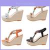 Romal Summer Wedge Sandals With Woven Pu Material For Womens Bohemian Beach Wear