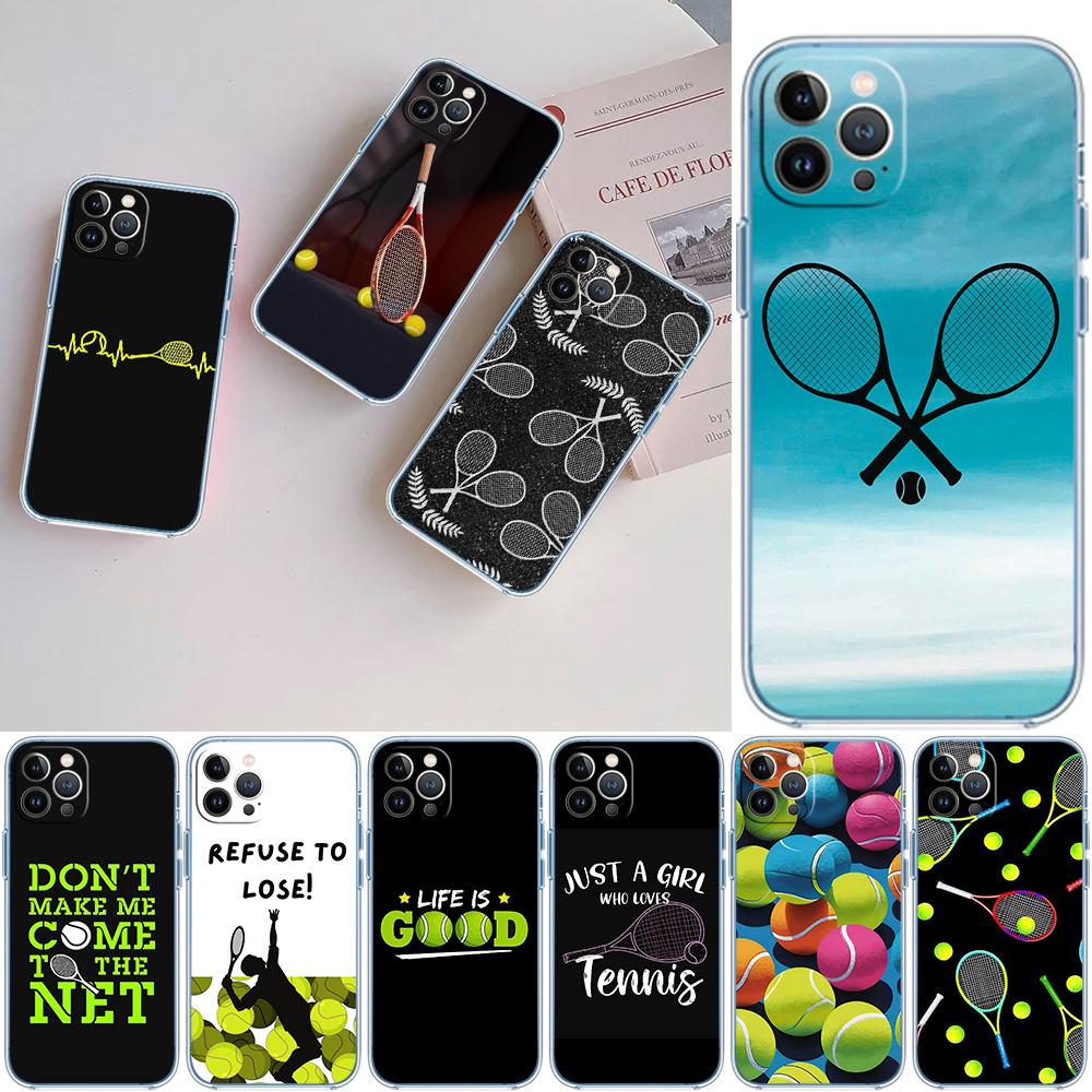 LO90 Tennis Sports Soft Shell Transparent Phone Case for Samsung Galaxy A04 A04S A14 A23 A34 A54 M23 M33 M52 M53