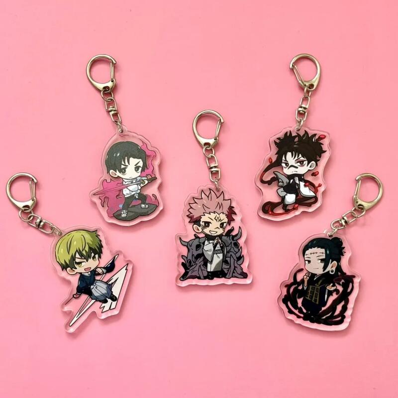 Acrylic Keychains for Jjk Yuta Okkotsu Kenjaku Ryomen Sukuna Chibi Version Decoration Pendant Anime Key Buckle Exquisite Gift