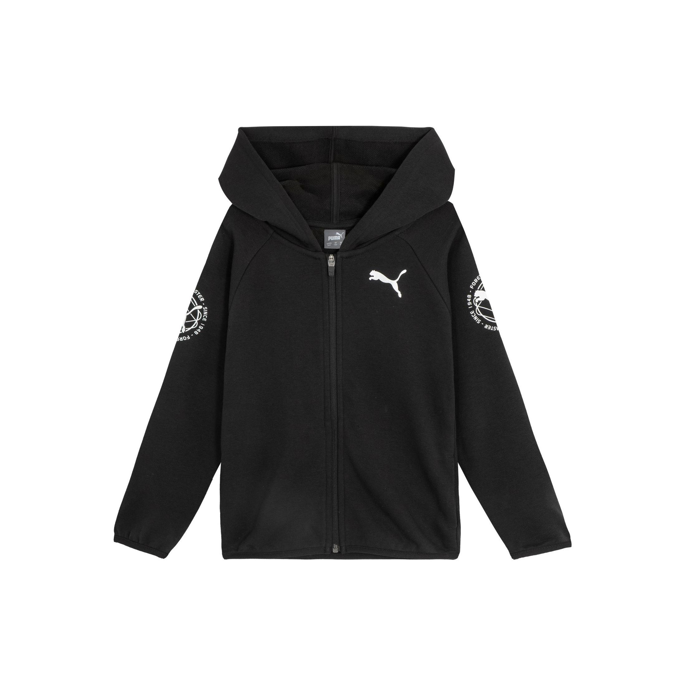Puma Active Sports Hoodie Logo Print Casual Jacket Kids jackets Black 673206-01 104