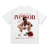 Summer T-shirt Allen Iverson Printed Short Sleeve Answer American Basketball Fan T-shirt Summer Casual Vintage Short Sleeve Top