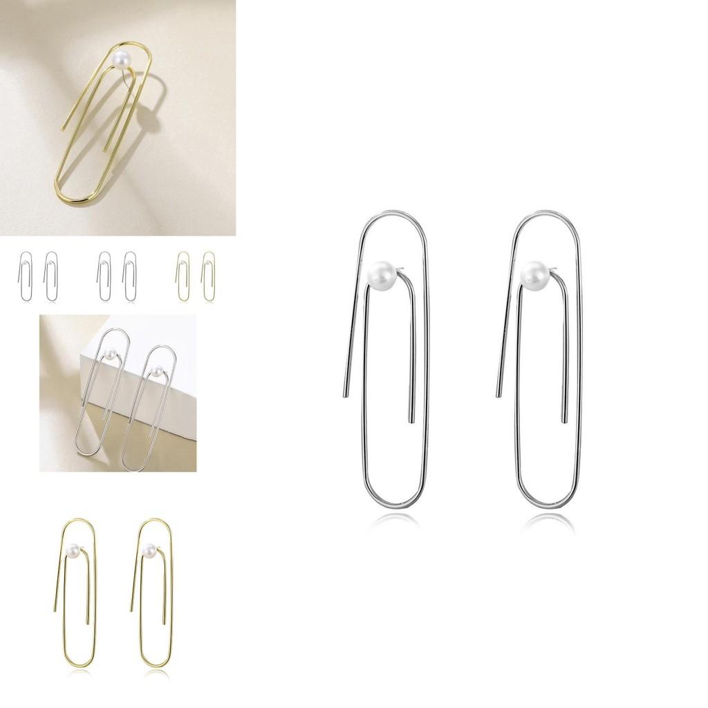 Trendy European Fashion U-shaped Pearl Earrings With Creative Unique Design