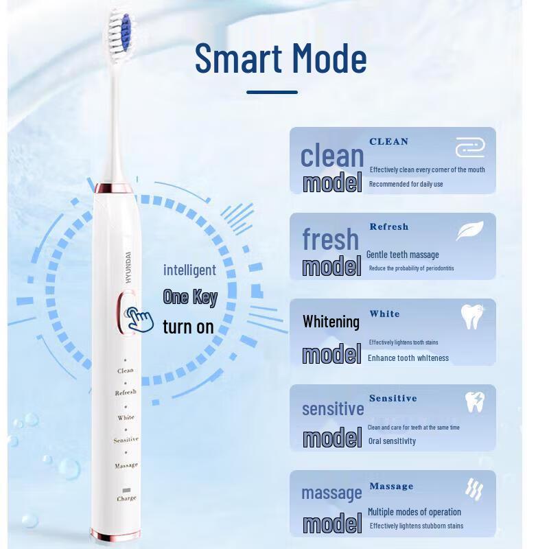 HYUNDAI X700 Sonic Electric Toothbrush CN Plug (adapter Included)