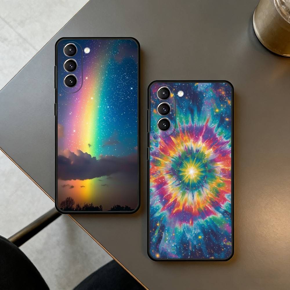 S-Shining Art Rainbow Case for Samsung Galaxy S21 S25 FE S24 S23 Ultra S20 S9 S22 Plus S10 TPU Cover