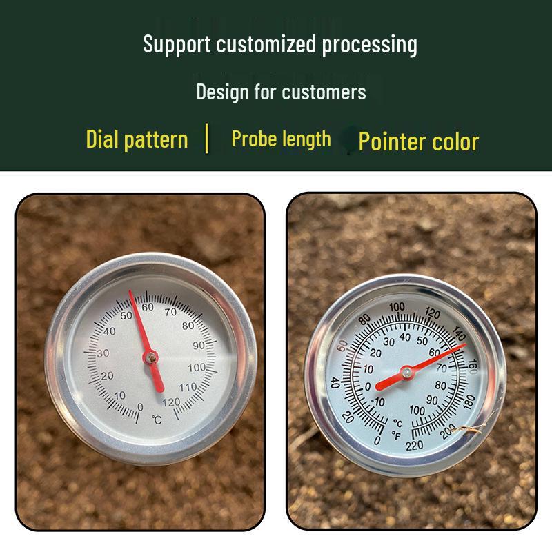 Kaitai 50CM Bimetallic Stainless Steel Compost & Soil Thermometer