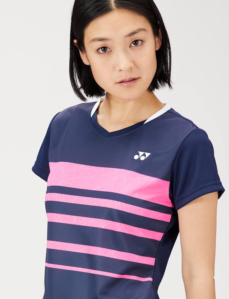 YONEX Short Sleeve Game Navy Blue Women's Shirt, (019)